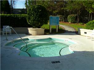 Spa at pool complex